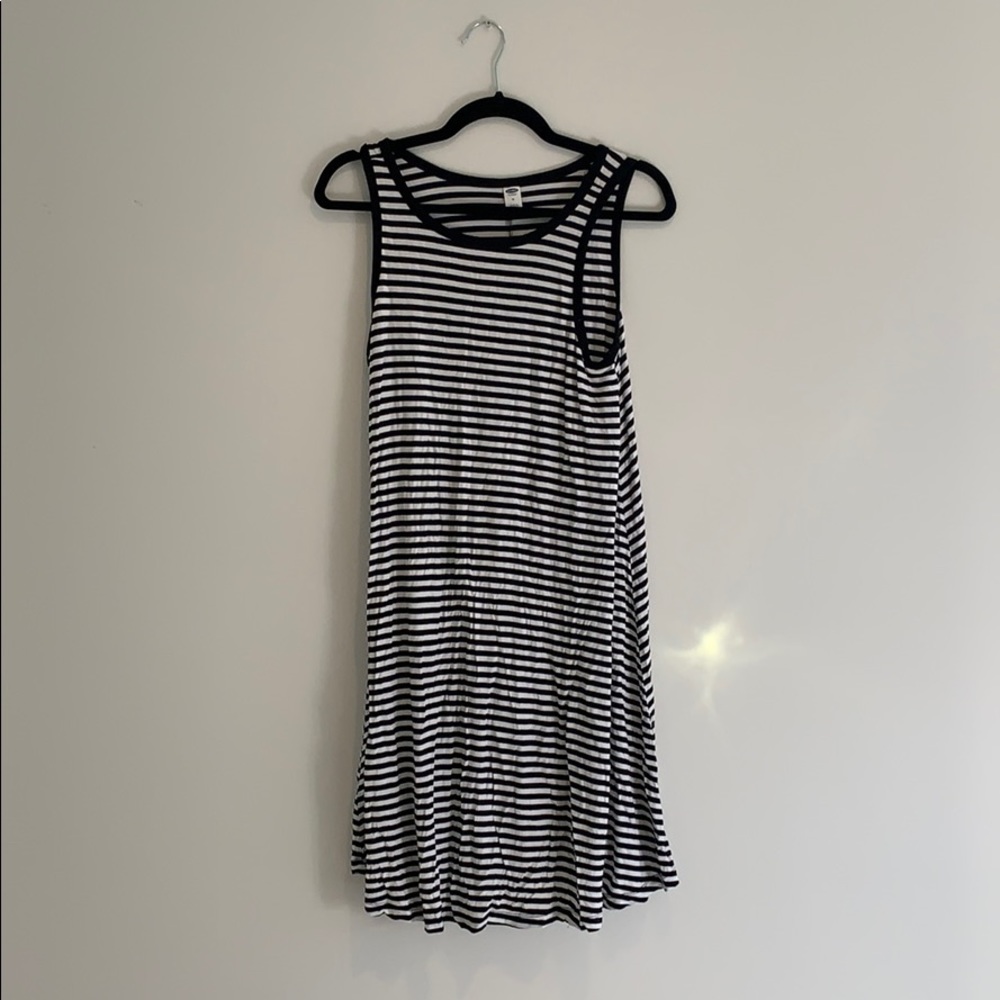 Black & white striped dress